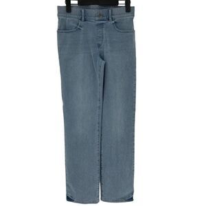 Betabrand 4 Pocket Straight Leg Yoga Denim Jeans Stretch Light Wash Women Medium